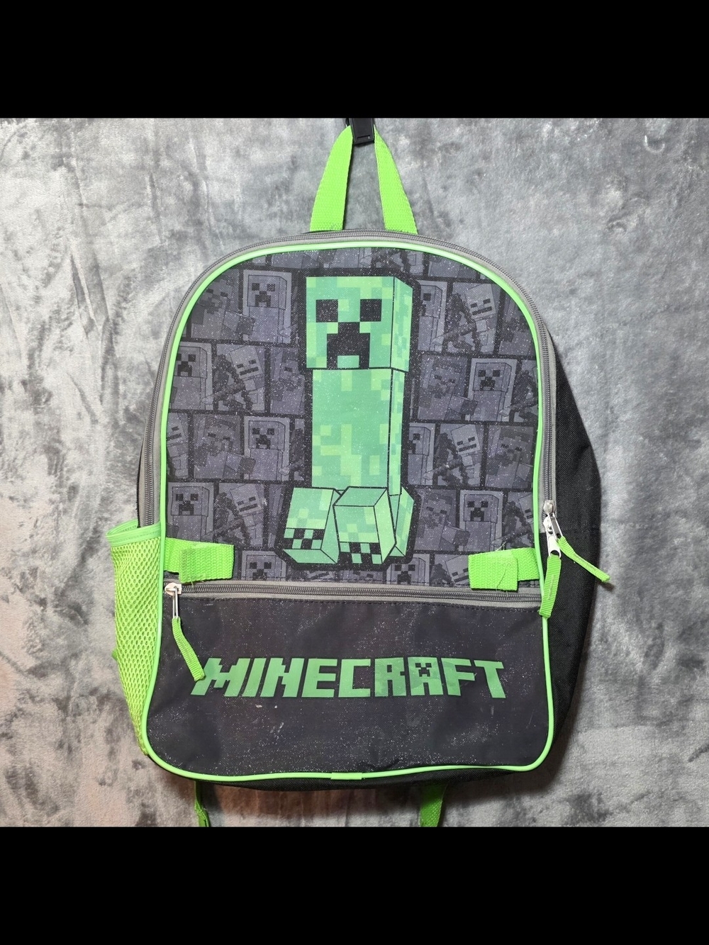 Minecraft Green Creeper Kids Backpack
